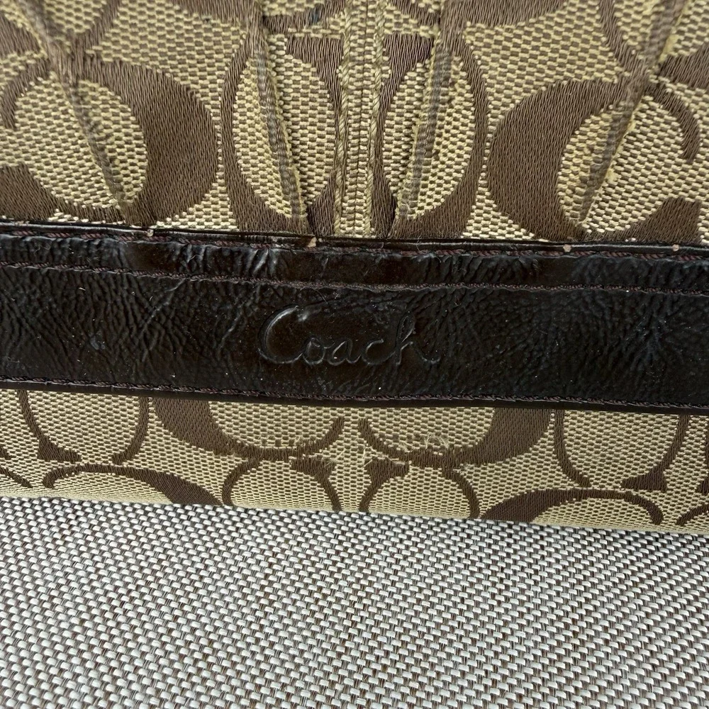 Coach Ashley Signature Jacquard Trifold Wallet W/Checkbook Insert Y2K Vintage
